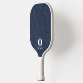 Monogram Modern Donker Navyblauw Denimprint Pickleball Paddle (Links)