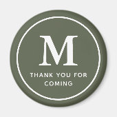 Monogram Modern Eenvoudig Chic Bedankt voor het ko Magneet (Voorkant)