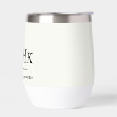 Monogram Modern Eenvoudig Elegant Ivoorwit Aangepa (Links)
