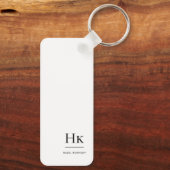 Monogram Modern Eenvoudig Elegant Minimalistisch W Sleutelhanger (Achterkant)