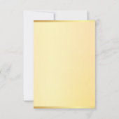 Monogram Modern Eenvoudig Goud Kijk Elegante Sjabl Notitiekaartje (Achterkant)