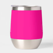 Monogram Modern Eenvoudig Hot Pink en Roze (Rechts)