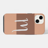 Monogram Modern Eenvoudig Initiaal Pastel iPhone Hoesje (Achterkant horizontaal)