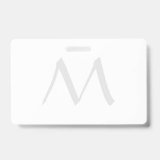 Monogram Modern Eenvoudig Minimalistisch Eenvoudig Badge (Voorzijde)