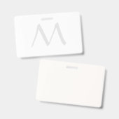 Monogram Modern Eenvoudig Minimalistisch Eenvoudig Badge (Voor- en achterkant)