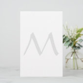 Monogram Modern Eenvoudig Minimalistisch Eenvoudig Briefpapier (Staand voorkant)