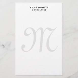 Monogram Modern Eenvoudig Minimalistisch Eenvoudig Briefpapier