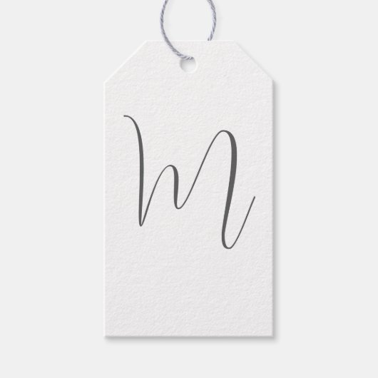 Monogram Modern Eenvoudig Minimalistisch Eenvoudig Cadeaulabel (Voorkant)