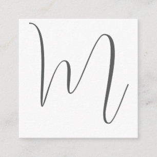 Monogram Modern Eenvoudig Minimalistisch Eenvoudig Informatiekaartje