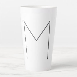 Monogram Modern Eenvoudig Minimalistisch Eenvoudig Latte Mok