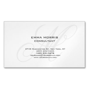 Monogram Modern Eenvoudig Minimalistisch Eenvoudig Magnetisch Visitekaartje