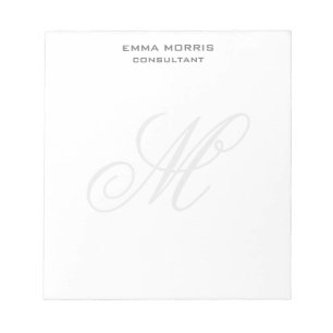 Monogram Modern Eenvoudig Minimalistisch Eenvoudig Notitieblok