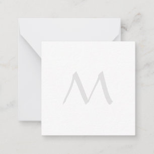 Monogram Modern Eenvoudig Minimalistisch Eenvoudig Notitiekaartje