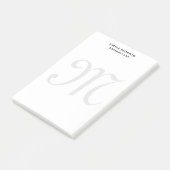 Monogram Modern Eenvoudig Minimalistisch Eenvoudig Post-it® Notes (Schuin)