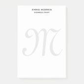 Monogram Modern Eenvoudig Minimalistisch Eenvoudig Post-it® Notes (Voorkant)