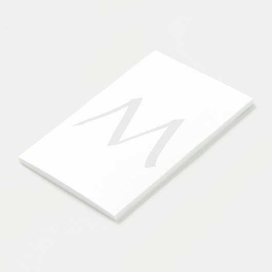Monogram Modern Eenvoudig Minimalistisch Eenvoudig Post-it® Notes (Schuin)