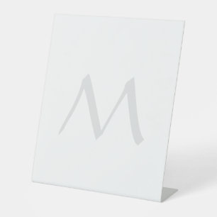 Monogram Modern Eenvoudig Minimalistisch Eenvoudig Reclamebord Met Voetstuk