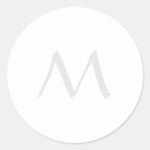Monogram Modern Eenvoudig Minimalistisch Eenvoudig Ronde Sticker