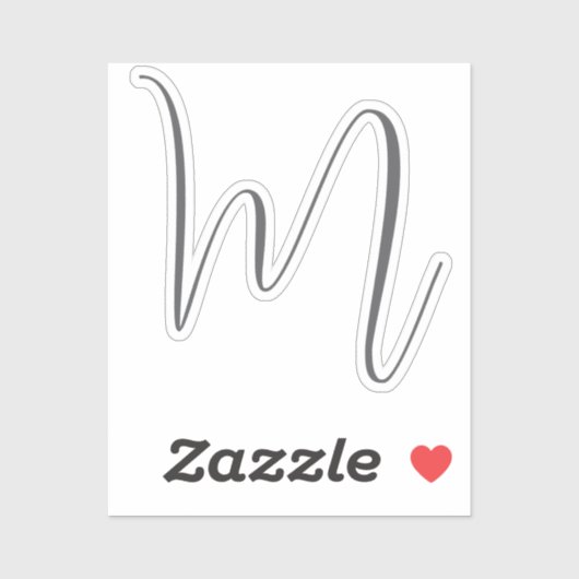Monogram Modern Eenvoudig Minimalistisch Eenvoudig Sticker (Vel)