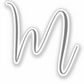 Monogram Modern Eenvoudig Minimalistisch Eenvoudig Sticker (Voorkant)