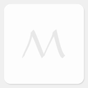Monogram Modern Eenvoudig Minimalistisch Eenvoudig Vierkante Sticker
