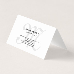 Monogram Modern Eenvoudig Minimalistisch Eenvoudig Visitekaartje