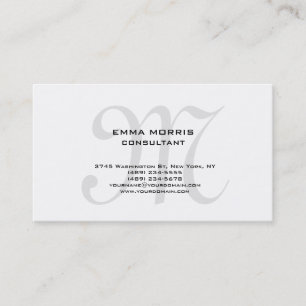 Monogram Modern Eenvoudig Minimalistisch Eenvoudig Visitekaartje