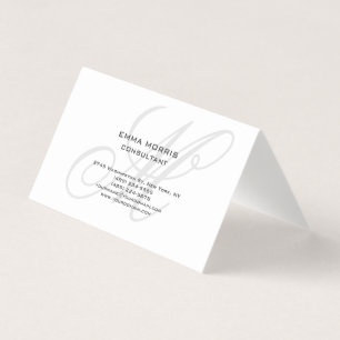 Monogram Modern Eenvoudig Minimalistisch Eenvoudig Visitekaartje