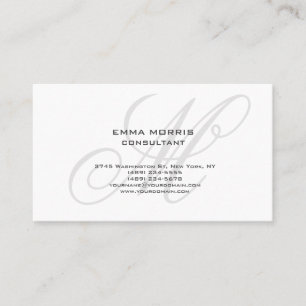 Monogram Modern Eenvoudig Minimalistisch Eenvoudig Visitekaartje