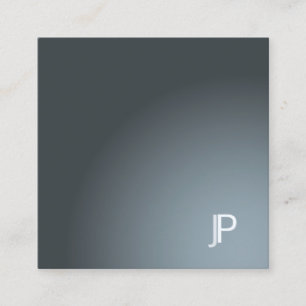 Monogram Modern Eenvoudig Trendsettend Design Luxe Vierkante Visitekaartje