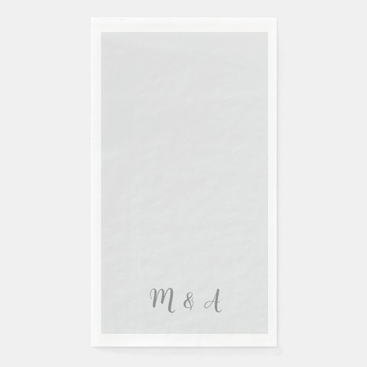 Monogram Modern Elegant 25th Anniversary Party Servet (Voorkant)