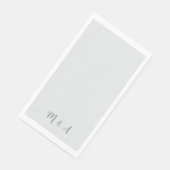 Monogram Modern Elegant 25th Anniversary Party Servet (Hoek)