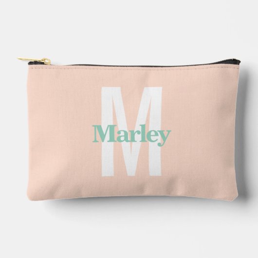 Monogram Modern Elegant Bold Blush Roze Schattige  Etui (Voorkant)