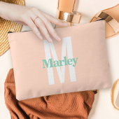 Monogram Modern Elegant Bold Blush Roze Schattige  Etui