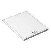 Monogram Modern Elegant Minimal Blue en White Notitieblok (Schuin)