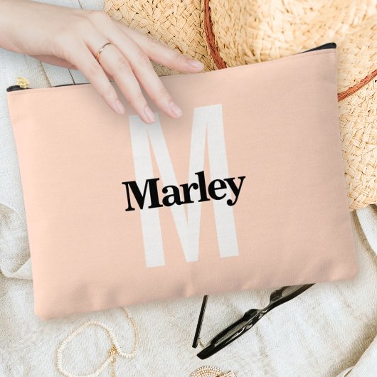 Monogram Modern Elegant Schattige Bold Blush Pink  Etui