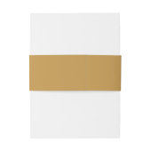 Monogram Modern Elegant Script Gold Wedding Uitnodigingen Wikkel (Achterkant Voorbeeld)