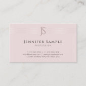 Monogram Modern Elegant Simple Plain Professional Visitekaartje (Voorkant)