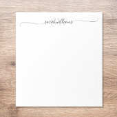 Monogram Modern Elegante Chic Script Naam Notitieblok