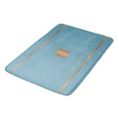 Monogram modern elegante glitters blauw en goud badmat (Gekanteld)