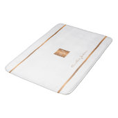 Monogram modern elegante glitters wit en goud badmat (Gekanteld)