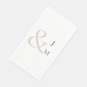 Monogram modern en hedendaags paar servet (Hoek)