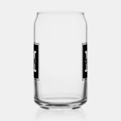 Monogram Modern en Minimalistisch Gepersonaliseerd Blikvorm Glas (Links)