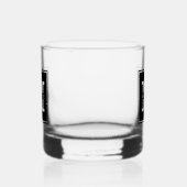 Monogram Modern en Minimalistisch Gepersonaliseerd Whisky Glas (Links)