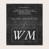 Monogram | Modern Executive (leisteen) Visitekaartje (Buitenkant ongevouwen)