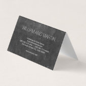 Monogram | Modern Executive (leisteen) Visitekaartje (Achterkant)