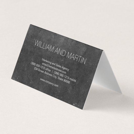 Monogram | Modern Executive (leisteen) Visitekaartje (Achterkant)