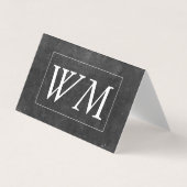 Monogram | Modern Executive (leisteen) Visitekaartje (Voorkant)