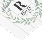 Monogram Modern Farmhouse Table Runner Lange Tafelloper (Hoek)