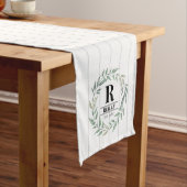 Monogram Modern Farmhouse Table Runner Lange Tafelloper (Voorbeeld)